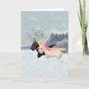 Cartes Pour Fêtes Annuelles Scottie chiots