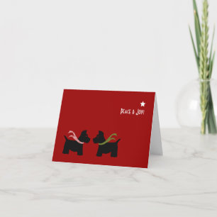 Cartes Pour Fêtes Annuelles Scottie Dog Seasons