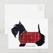 Cartes Pour Fêtes Annuelles Scottie Holiday Jacket (Devant / Derrière)