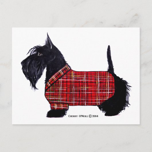 Cartes Pour Fêtes Annuelles Scottie Holiday Jacket (Devant)