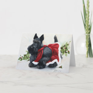 Cartes Pour Fêtes Annuelles Scottie Scottie Terrier Dog Joyeux Noël