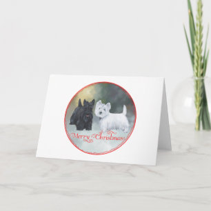 Cartes Pour Fêtes Annuelles Scottie Westie Christmas