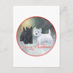 Cartes Pour Fêtes Annuelles Scottie Westie Noël