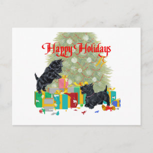 Cartes Pour Fêtes Annuelles Scotties trient les cadeaux de Noël