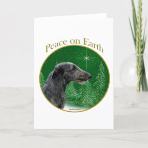 Cartes Pour Fêtes Annuelles Scottish Deerhound Peace