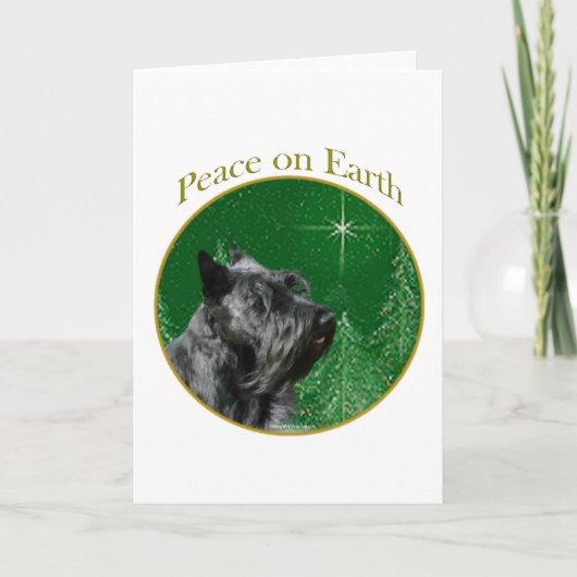Cartes Pour Fêtes Annuelles Scottish Terrier Peace (Devant)