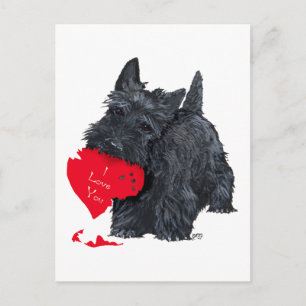 Cartes Pour Fêtes Annuelles Scottish Terrier Valentine