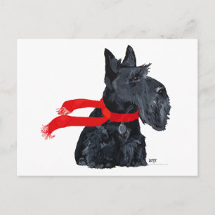 Cartes Pour Fêtes Annuelles Scottish Terrier Winter Holiday