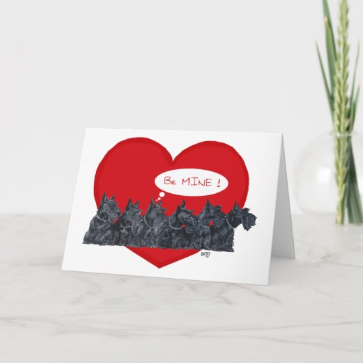 Cartes Pour Fêtes Annuelles Scottish Terriers Valentine (Devant)