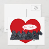 Cartes Pour Fêtes Annuelles Scottish Terriers Valentine (Devant / Derrière)
