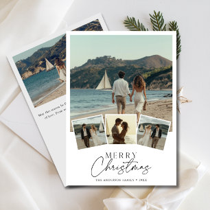 Cartes Pour Fêtes Annuelles Script 5 Photo Nautique Plage Joyeux Noël