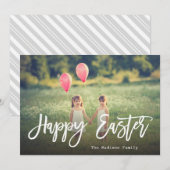 Cartes Pour Fêtes Annuelles Script à la main tendance | Photo de Pâques (Devant / Derrière)