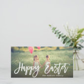 Cartes Pour Fêtes Annuelles Script à la main tendance | Photo de Pâques (Debout devant)