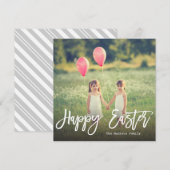 Cartes Pour Fêtes Annuelles Script à la main tendance | Photo de Pâques (Devant / Derrière)