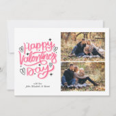 Cartes Pour Fêtes Annuelles Script amusant "Joyeuse Saint Valentin" 2 Galerie  (Devant)