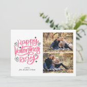 Cartes Pour Fêtes Annuelles Script amusant "Joyeuse Saint Valentin" 2 Galerie  (Debout devant)