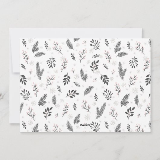 Cartes Pour Fêtes Annuelles Script Argent Joyeux Noël Élégant 2 Photo (Dos)