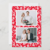 Cartes Pour Fêtes Annuelles Script béni | 3 Photo Holiday Card (Dos)