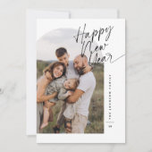 Cartes Pour Fêtes Annuelles Script Bonne Année Photo Arche Moderne Noël (Devant)