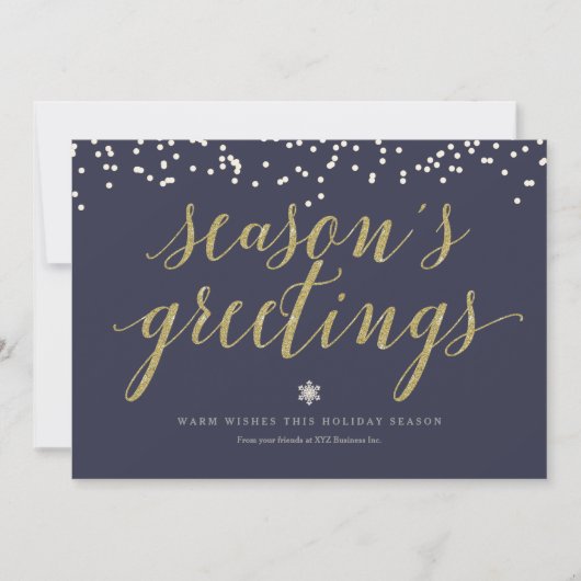 Cartes Pour Fêtes Annuelles Script Bonnes Fêtes (Devant)