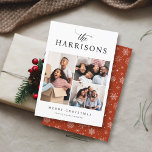 Cartes Pour Fêtes Annuelles Script chic et serif Nom de famille 3 Photo Noël<br><div class="desc">Envoyez des voeux chaleureux avec notre Carte Photo de Noël. Doté d'un script chic pour "le" et d'une typographie serif pour votre nom de famille en haut, il met en lumière vos moments spéciaux avec un collage de 3 photos. Répandez la fête avec des voeux sincères et l'année en bas....</div>