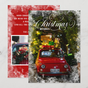 Cartes Pour Fêtes Annuelles Script Christmas Wis neige superposer photos perso