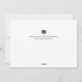 Cartes Pour Fêtes Annuelles Script Citrouille Rustique Jack-O'-Lantern Hallowe (Dos)