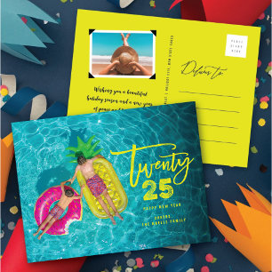 Cartes Pour Fêtes Annuelles Script de brosse moderne 2025 Typographie Photo du