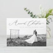 Cartes Pour Fêtes Annuelles Script de calligraphie de Noël marié (Debout devant)