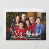 Cartes Pour Fêtes Annuelles Script de calligraphie moderne Feliz Navidad Photo (Devant)