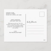 Cartes Pour Fêtes Annuelles Script de coeur Or Joyeux Noël 5 Photo (Dos)