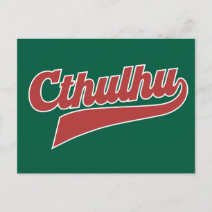 Cartes Pour Fêtes Annuelles Script de la Ligue Cthulhu - Eldritch Vintage