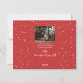 Cartes Pour Fêtes Annuelles Script de neige moderne 2 photo (Dos)