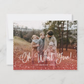 Cartes Pour Fêtes Annuelles Script de neige moderne 2 photo (Devant)