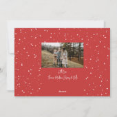 Cartes Pour Fêtes Annuelles Script de neige moderne 2 photo (Dos)