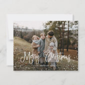 Cartes Pour Fêtes Annuelles Script de neige moderne 2 photo (Devant)