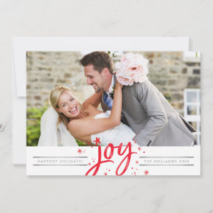 Cartes Pour Fêtes Annuelles SCRIPT DE NOËL JOIE photo moderne simple minimal