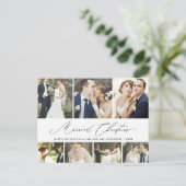 Cartes Pour Fêtes Annuelles Script de Noël Marié Holiday 7Photo Collage (Debout devant)