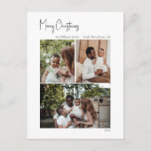 Cartes Pour Fêtes Annuelles Script de Noël moderne 3 photo verticale (Devant)