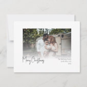 Cartes Pour Fêtes Annuelles Script de Noël moderne photo déchargée (Devant)