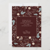 Cartes Pour Fêtes Annuelles Script de Noël Photo complète Boho Verdure Message (Dos)