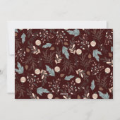 Cartes Pour Fêtes Annuelles Script de Noël Plein Photo Boho Green (Dos)