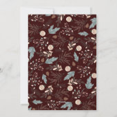 Cartes Pour Fêtes Annuelles Script de Noël Plein Photo Boho Green (Dos)