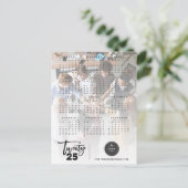 Cartes Pour Fêtes Annuelles Script de pinceau de typographie moderne 2025 Cale (Debout devant)