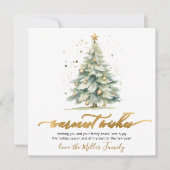 Cartes Pour Fêtes Annuelles Script de souhaits les plus chauds Arbre de Noël n (Devant)