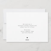 Cartes Pour Fêtes Annuelles Script de typographie moderne 3 photos Joyeux Noël (Dos)