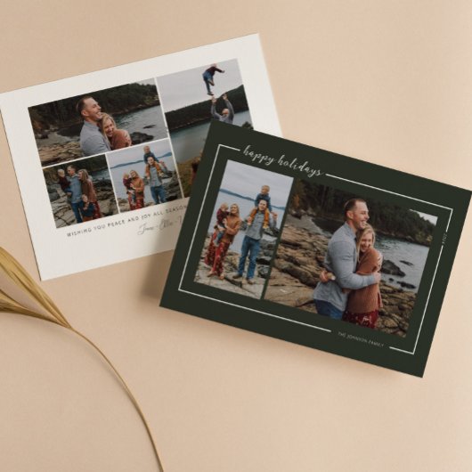 Cartes Pour Fêtes Annuelles Script de vacances de forêt verte