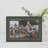 Cartes Pour Fêtes Annuelles Script de vacances de forêt verte (Debout devant)