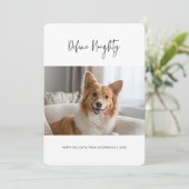 Cartes Pour Fêtes Annuelles Script Define Naughty Christmas Chien Photo pour a (Debout devant)