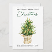 Cartes Pour Fêtes Annuelles Script d'encre de calligraphie d'arbre de pin d'aq (Devant)